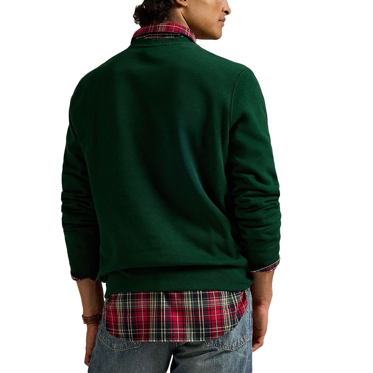 POLO RALPH LAUREN Felpa In Pile Con Orso Polo 710981794 001 MOSS AGATE HOLIDAY BEAR 