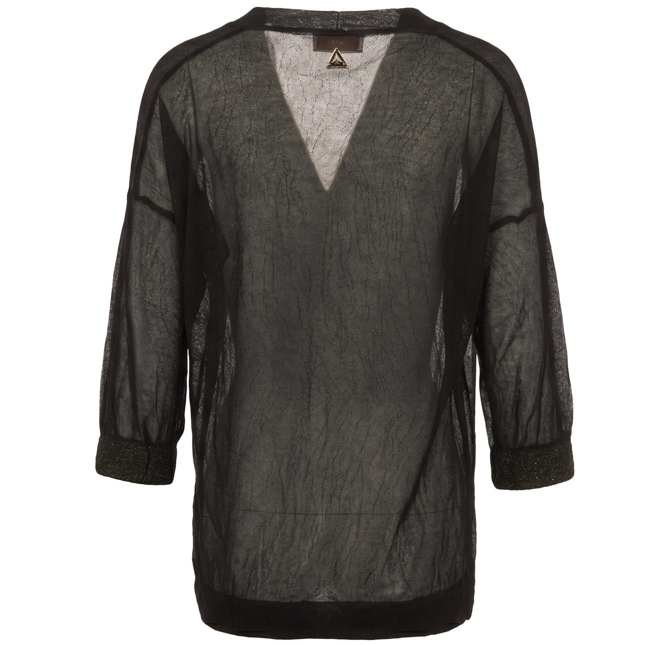 AKEP Blusa Light Jacquard Full Colo CMKD13235 NERO 
