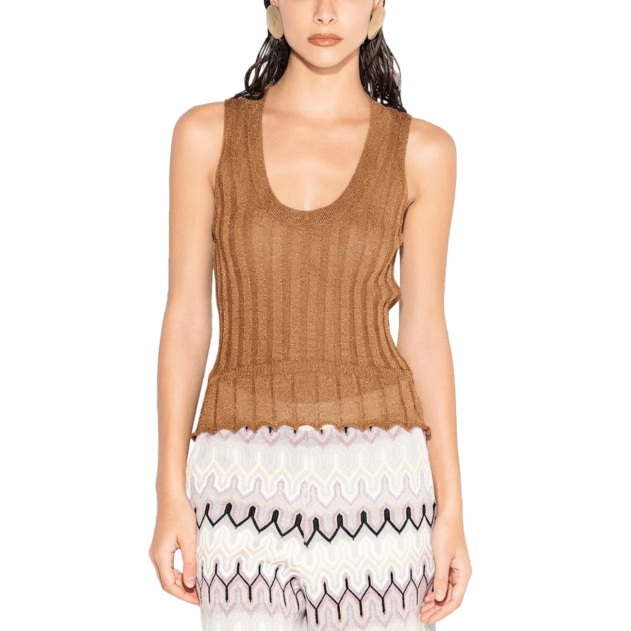 AKEP Top Smanicato CNKD13283 CAMMELLO 