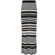 AKEP Gonna Lunga A Righe In Maglia GOKD13207 NERO/BIANCO 