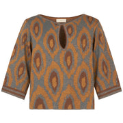 AKEP Maglia Jacquard Peacock Eyes MGKD13062 BLU 