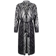 AKEP Cardigan Jacquard Shadow Animal MGKD13247 ECRU/NERO 