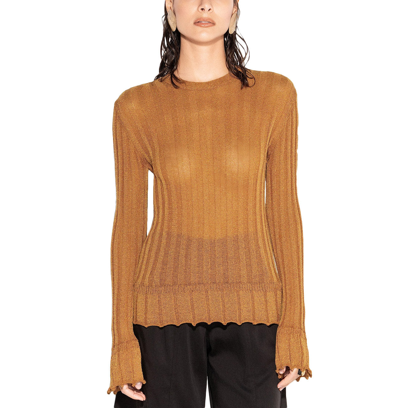 AKEP Maglia Con Maniche Extra Lunghe MGKD13281 CAMMELLO 