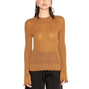 AKEP Maglia Con Maniche Extra Lunghe MGKD13281 CAMMELLO 