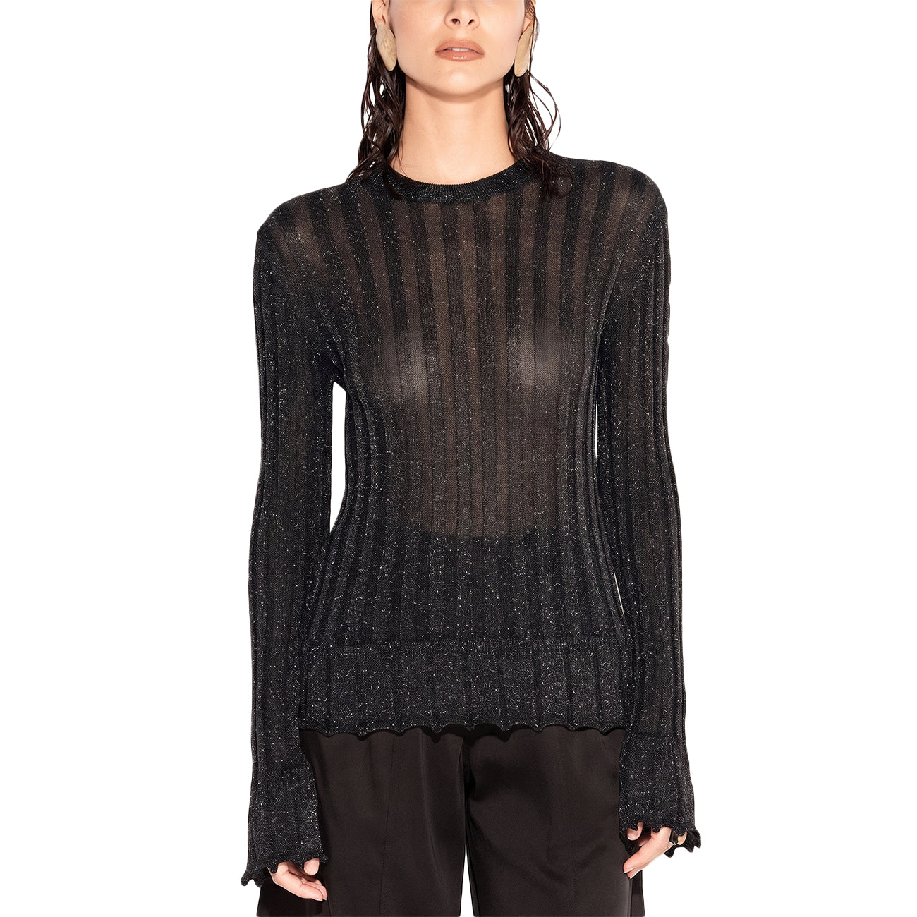 AKEP Maglia Con Maniche Extra Lunghe MGKD13281 NERO 