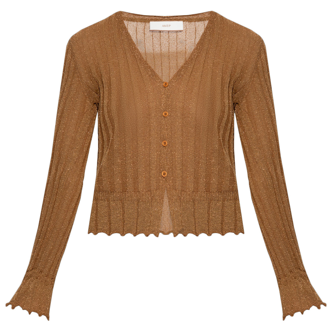 AKEP Cardigan Light Lurex MGKD13282 CAMMELLO 