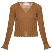 AKEP Cardigan Light Lurex MGKD13282 CAMMELLO 