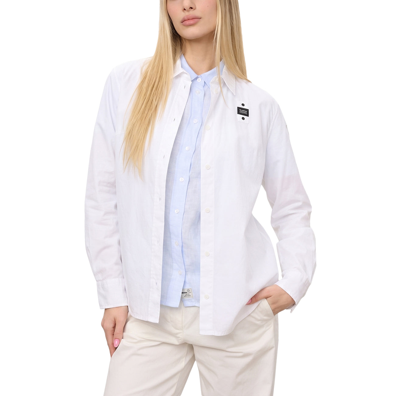 BLAUER Camicia Foderata A Rete Shirley 26SBLDC01134-007131 102 BIANCO NEVE 