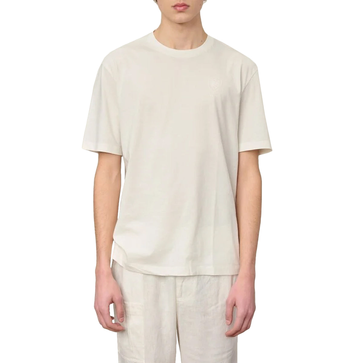 BLAUER T-shirt Eutaw Con Logo Tonale 26SBLUH02302-007439 102 BIANCO NEVE 