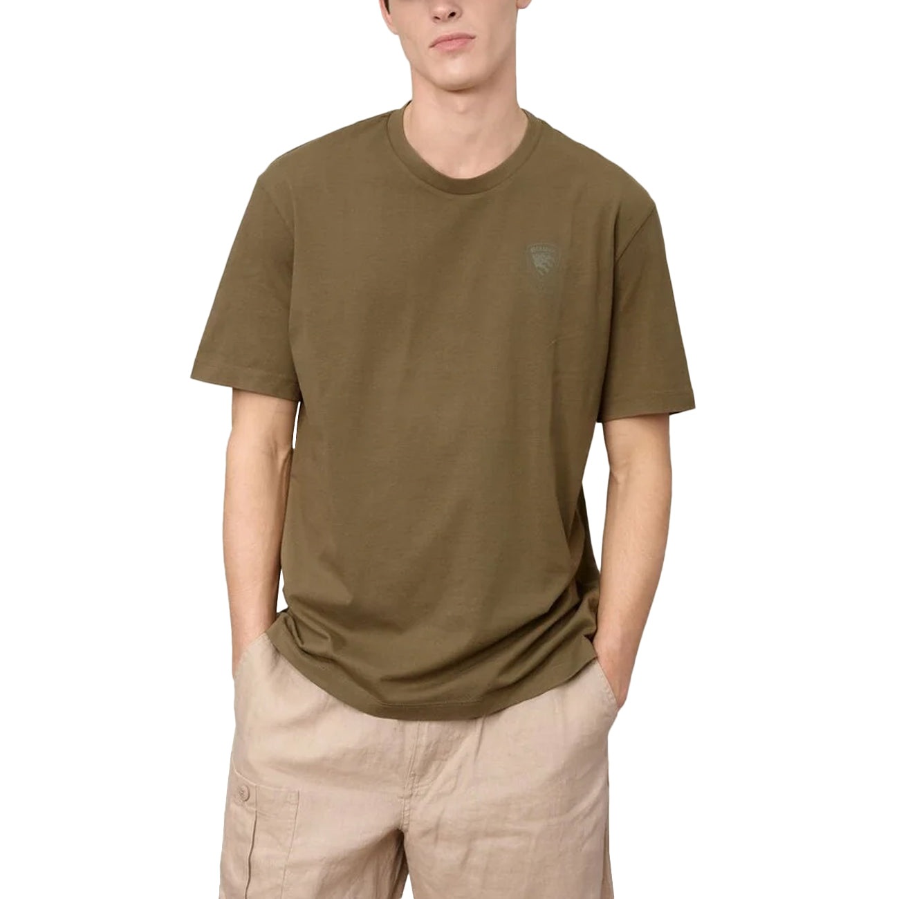 BLAUER T-shirt Eutaw Con Logo Tonale 26SBLUH02302-007439 60H GREEN 60H 