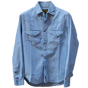CHESAPEAKE'S Camicia Western In Chambray FLAGSTAFF AZZURRO 