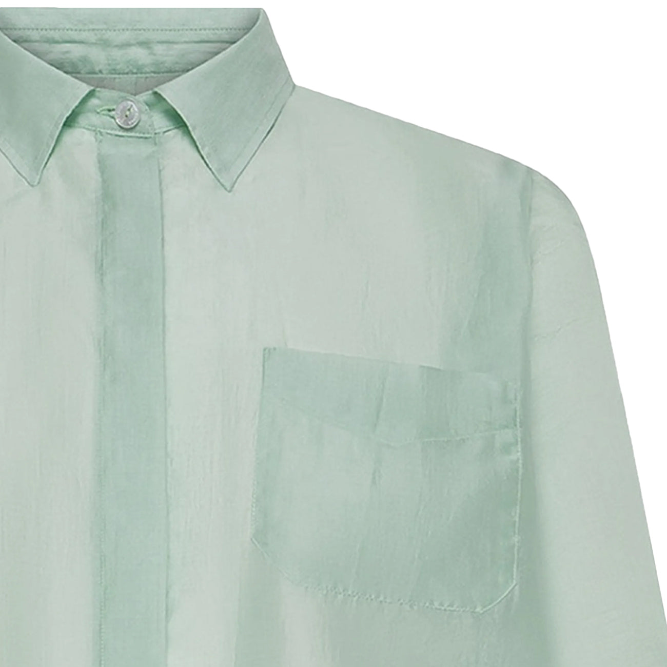 CRUNA CAMICIA CROPPED MANICA PIPISTRELLO MUSSOLA ELIDE2621 545 ACQUA 