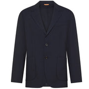 CRUNA Blazer Monopetto Con Tasche In Tela Di Lana TRIBECA1714 511 NOTTE 