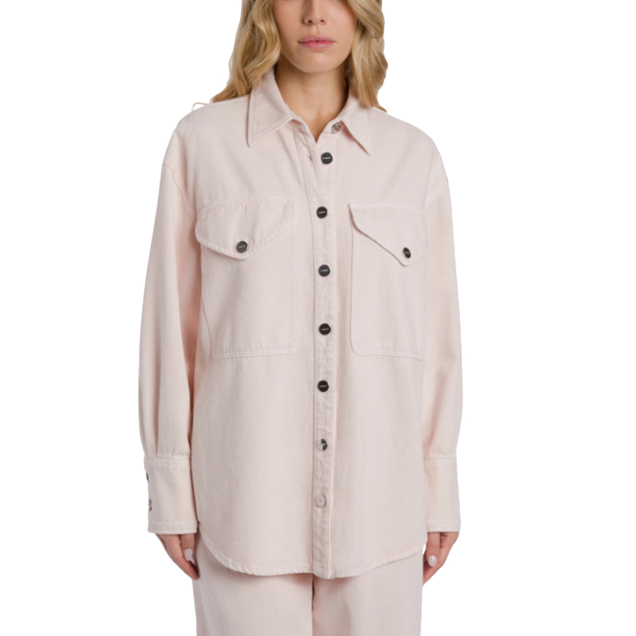 DONDUP Camicia Over In Bull Fisso DC460 BF0018 MB8 511 ROSINO 