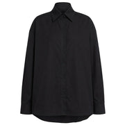 DONDUP Camicia Over In Gabardina Tinto Filo DC492 CF0200 XXX 999 NERO 
