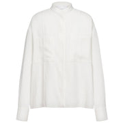 DONDUP Camicia Regular In Gabardina Di Viscosa DC493 IF0049D 001 LATTE 