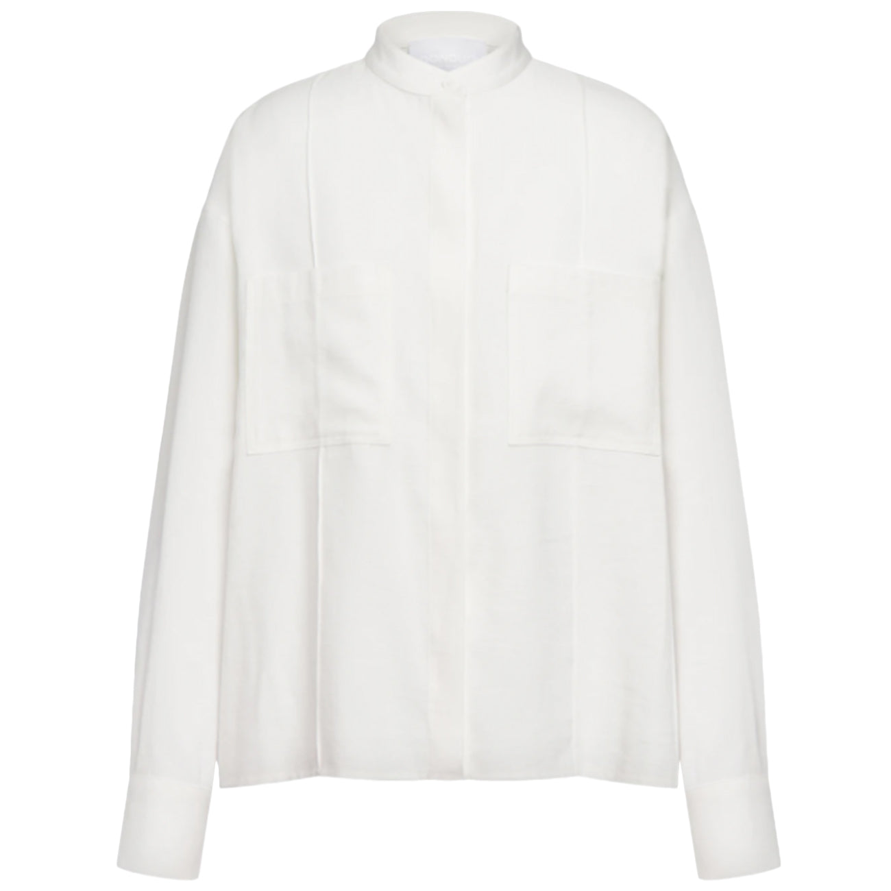 DONDUP Camicia Regular In Gabardina Di Viscosa DC493 IF0049D 001 LATTE 
