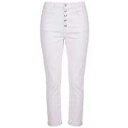 DONDUP Jeans Koons 5 Tasche Con Bottoni Gioiello DP268B BS0030 PTD 000 BIANCO 