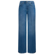 DONDUP Jeans Jacklyn Wide Leg In Denim Fisso Lyocell DP427 DF0266 LV9 800 BLU MEDIO 