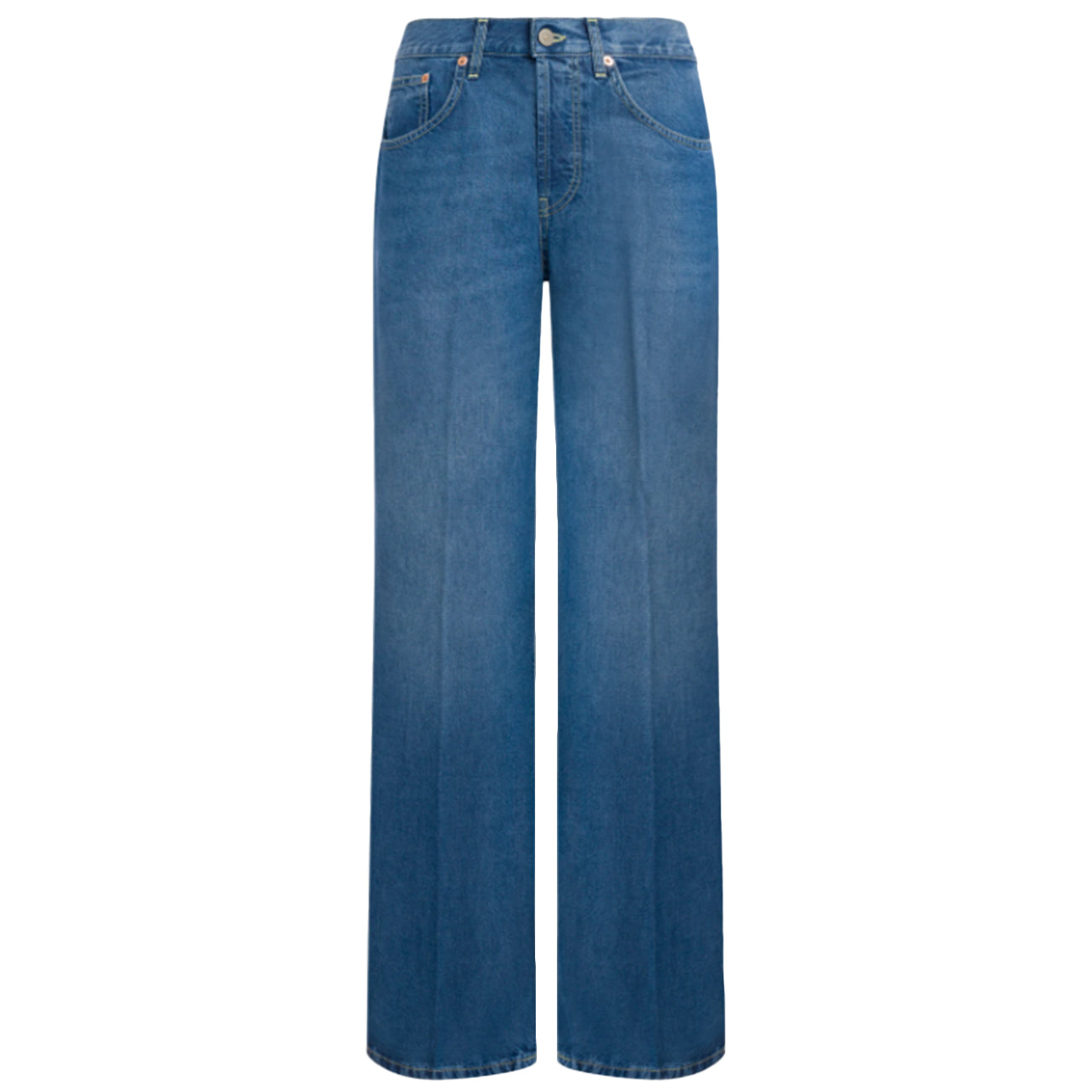 DONDUP Jeans Jacklyn Wide Leg In Denim Fisso Lyocell DP427 DF0266 LV9 800 BLU MEDIO 