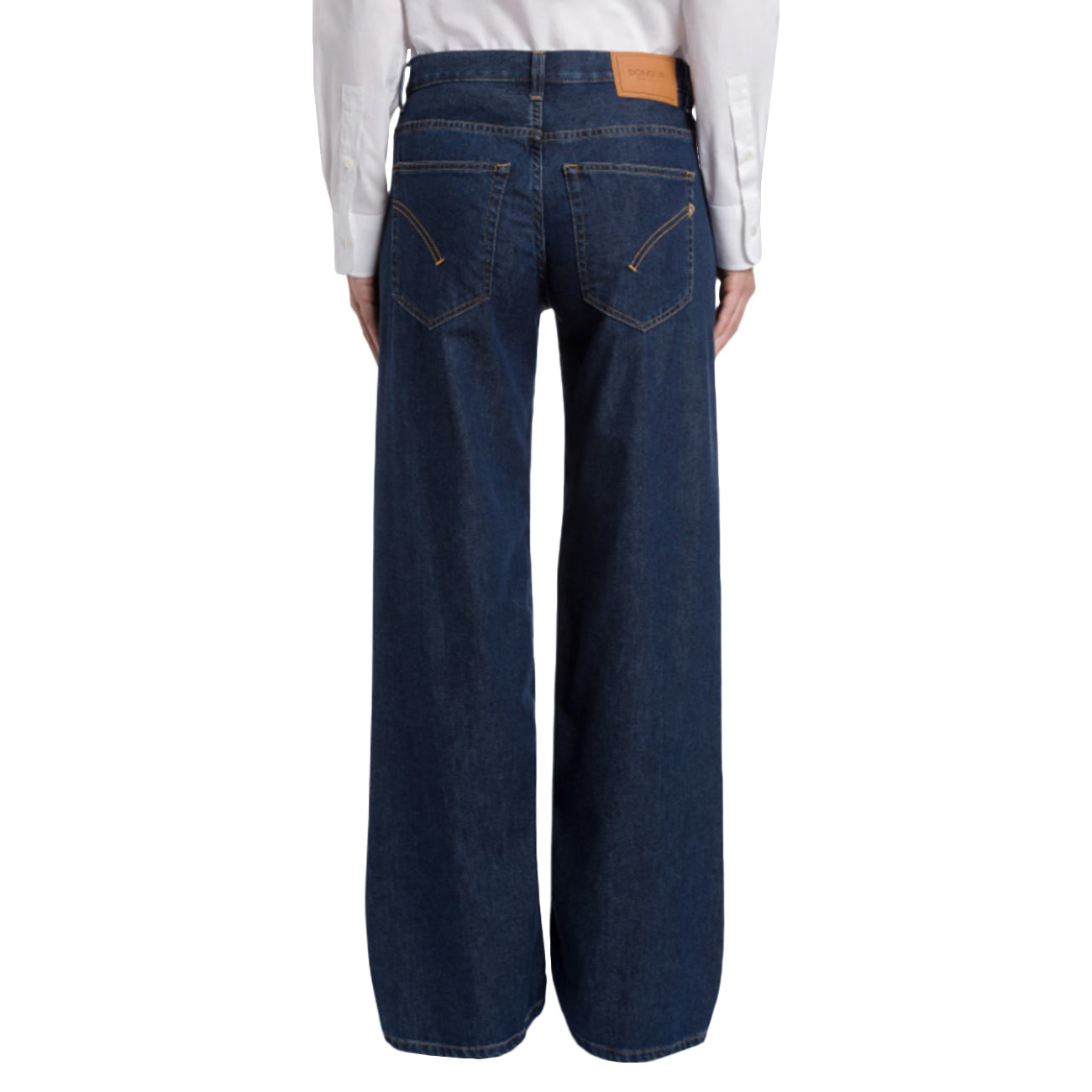 DONDUP Jeans Jacklyn Wide Leg In Denim Fisso DP427 DFH331 J32 800 BLU SCURO 