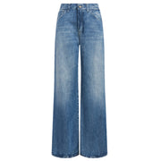 DONDUP Jeans Amber Wide Leg In Denim Fisso Lyocell DP619 DF0266 MC3 800 BLU MEDIO 