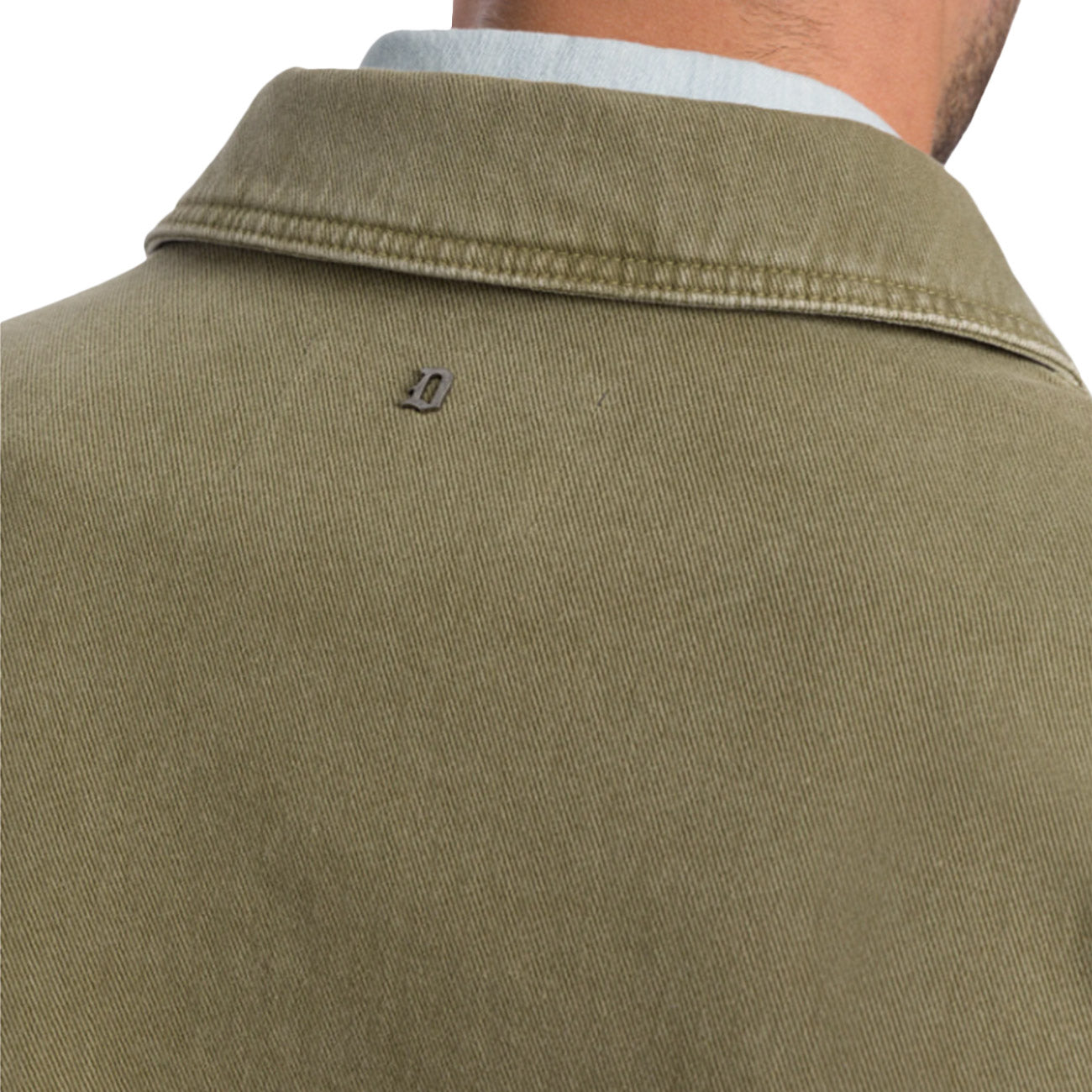 DONDUP Giacca Regular In Bull Stretch JU015_BSE037X_K12 637 VERDE MILITARE 