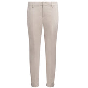 DONDUP Pantaloni Gaubert Slim In Popeline Cotone E Nylon UP235_PS0020U_002 010 LIEVITO 