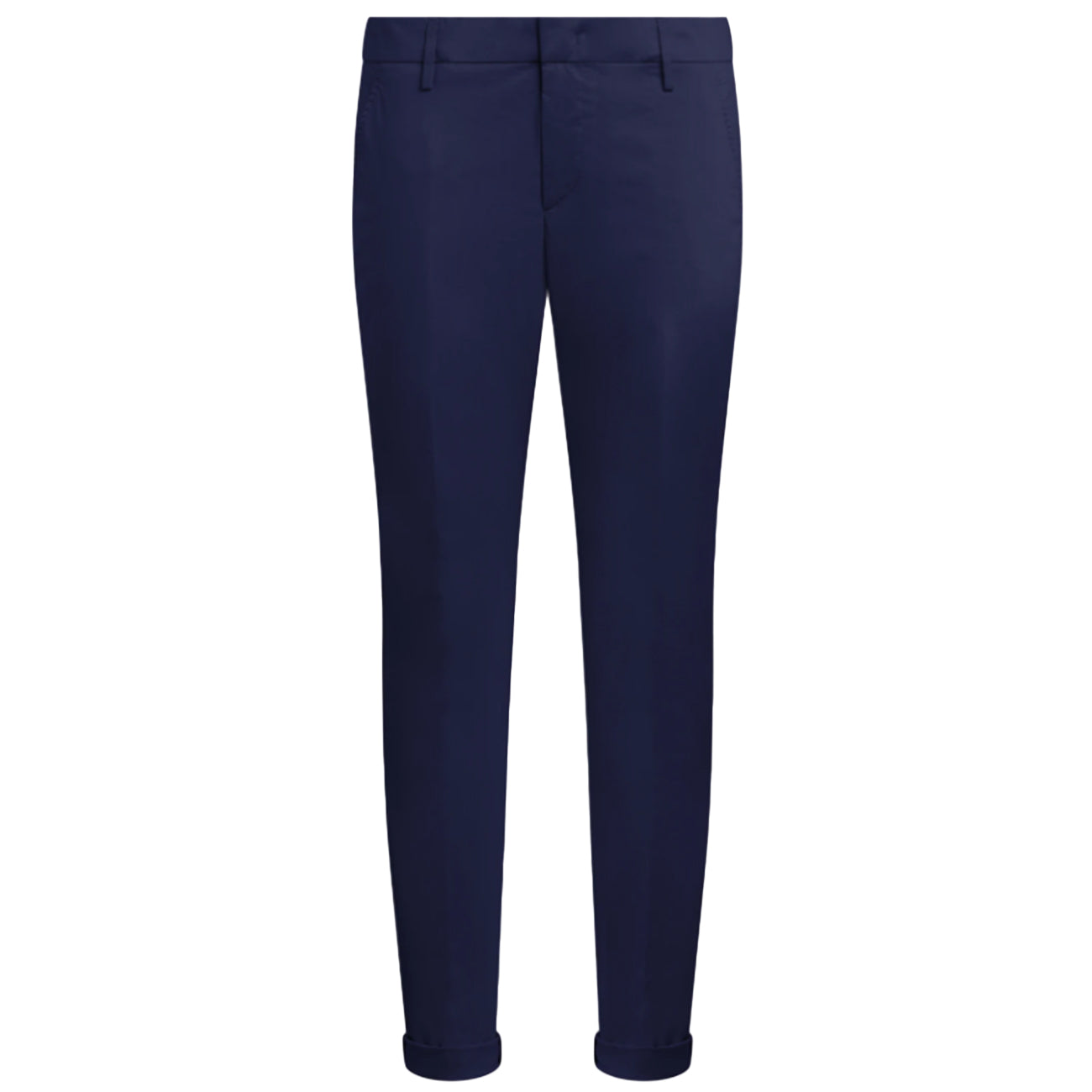 DONDUP Pantaloni Gaubert Slim In Popeline Cotone E Nylon UP235_PS0020U_002 866 BLU APERTO 