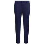 DONDUP Pantaloni Gaubert Slim In Popeline Cotone E Nylon UP235_PS0020U_002 866 BLU APERTO 
