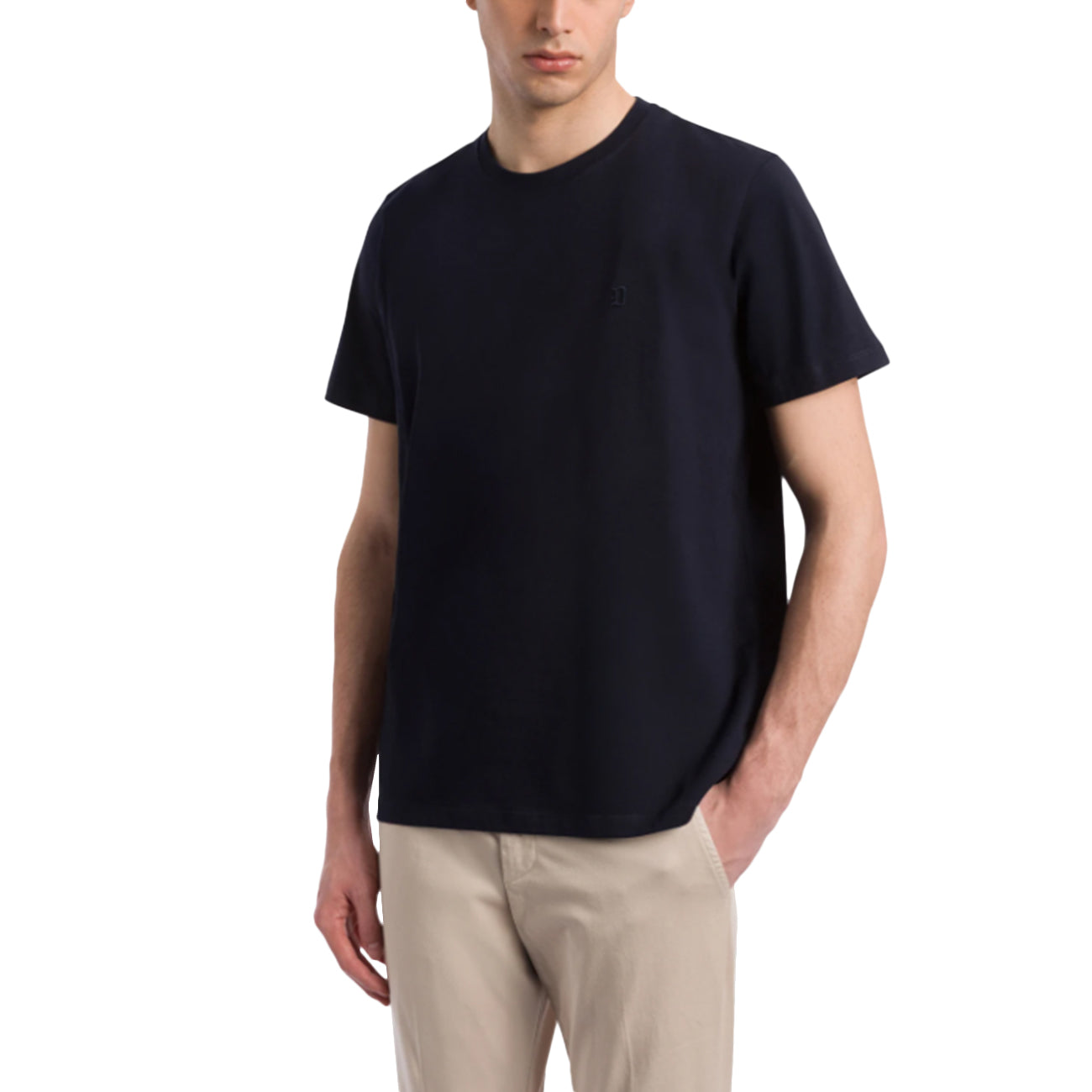 DONDUP T-shirt "D" Ricamata US198_JF0309U_ML5 890 UNIVERSO 