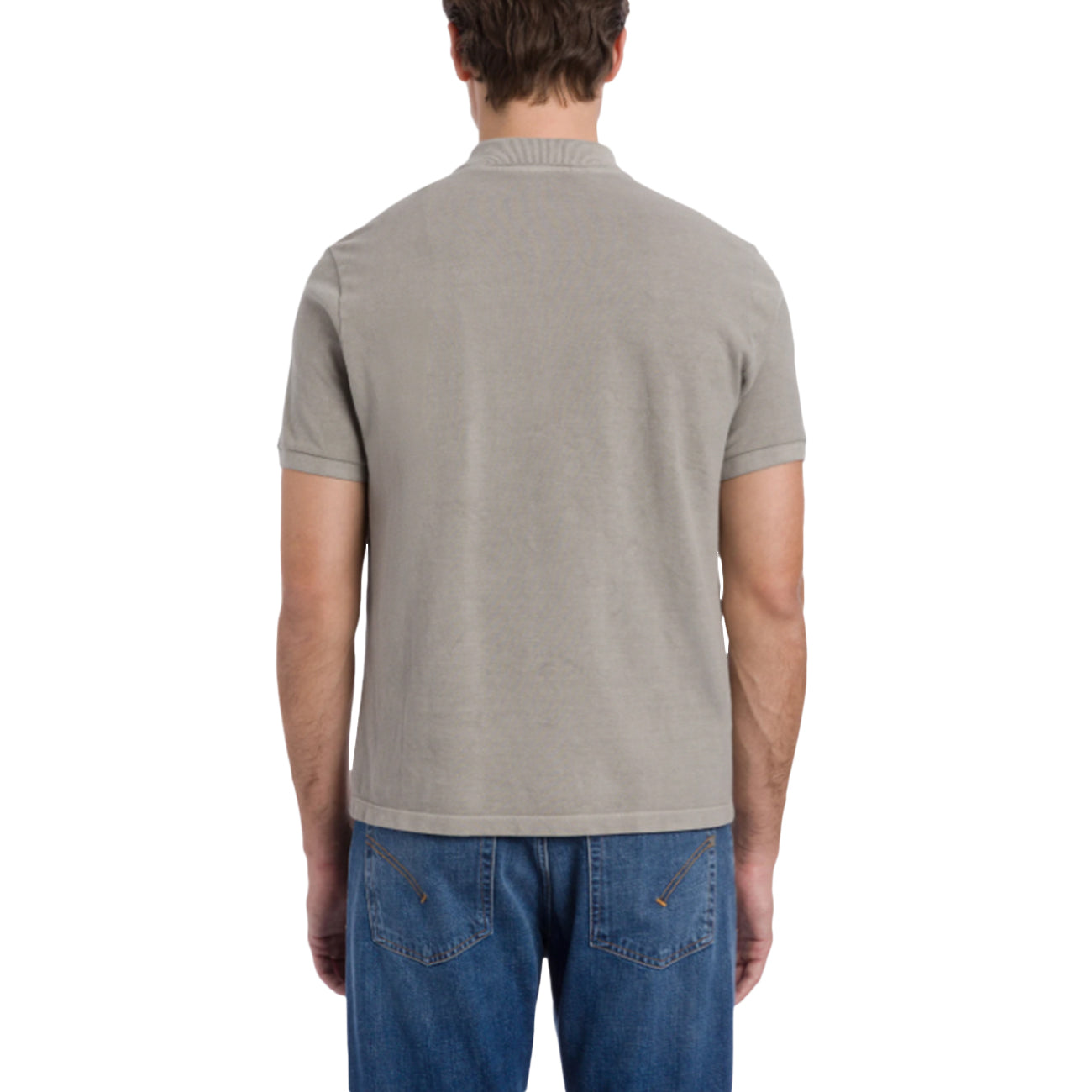 DONDUP Polo Regular In Cotone Piquet US302_JF0315M_PTO 021 CRISTALLO 