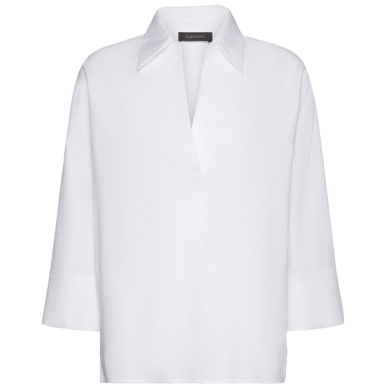 ELENA MIRO' Camicia In Popeline Maniche Tre Quarti 2043Z100037N 001 BIANCO 