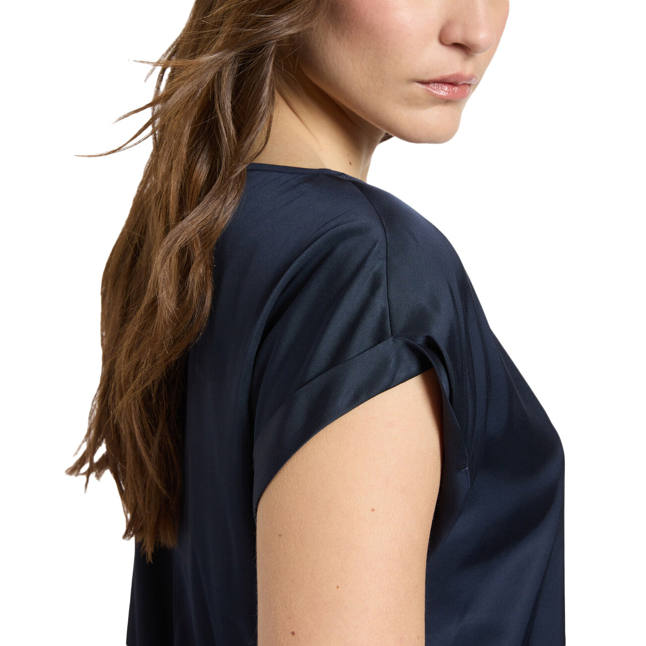 ELENA MIRO' Blusa In Raso 2086P100217N 034 BLU NAVY 