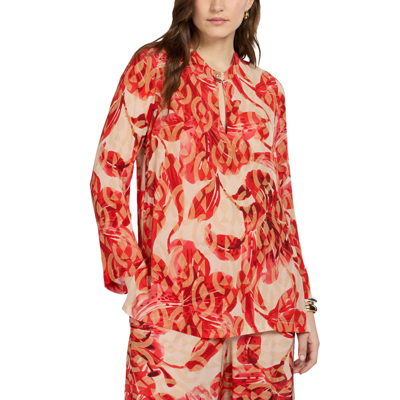 ELENA MIRO' Blusa Lunga Stampata 2169P000215N 041 CORALLO 