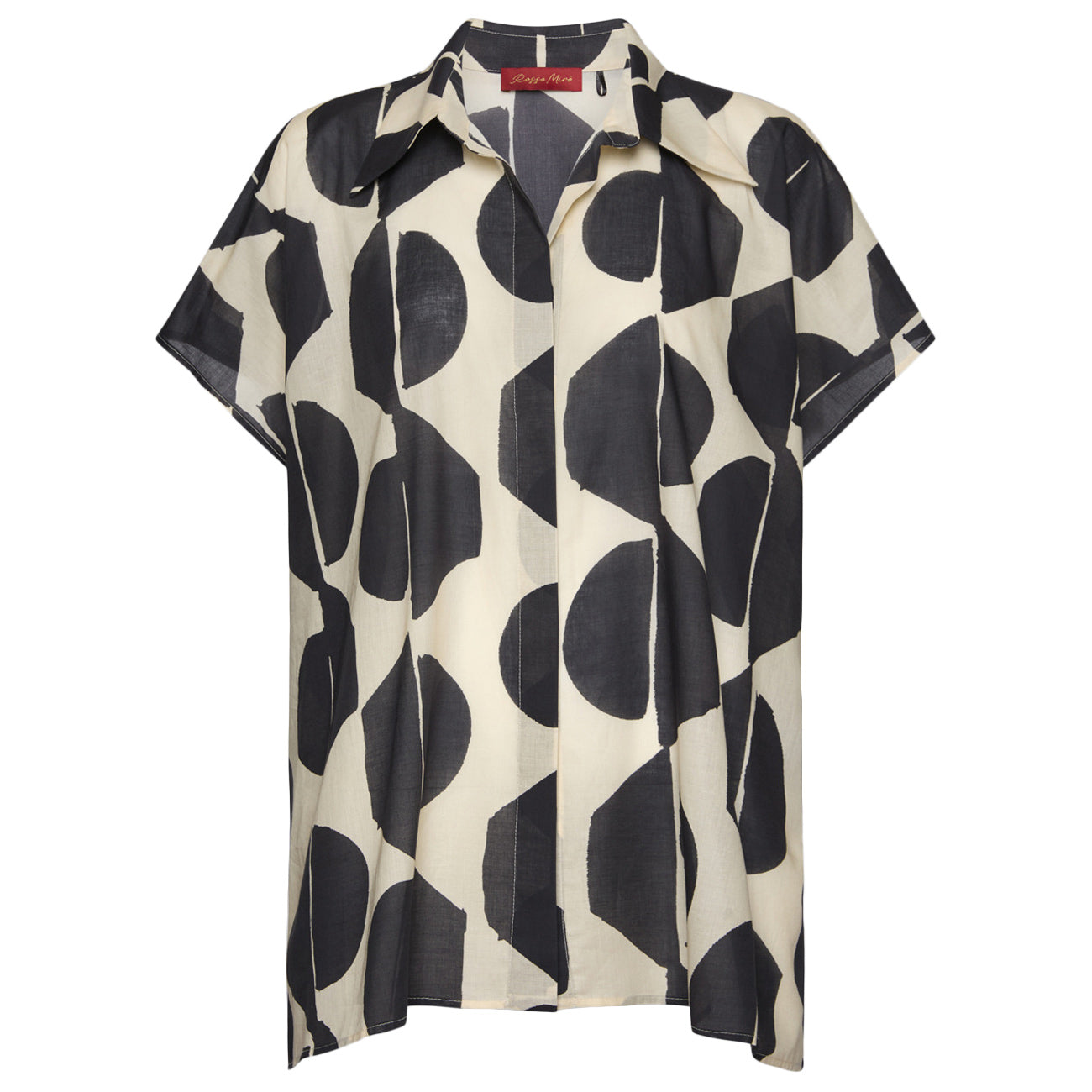 ELENA MIRO' Camicia In Mussola Contone Stampata 5000E100115N 01 BIANCO/NERO 
