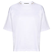 ELENA MIRO' T-shirt Con Applicazioni Monogram G065Z000583N 001 BIANCO OTTICO 