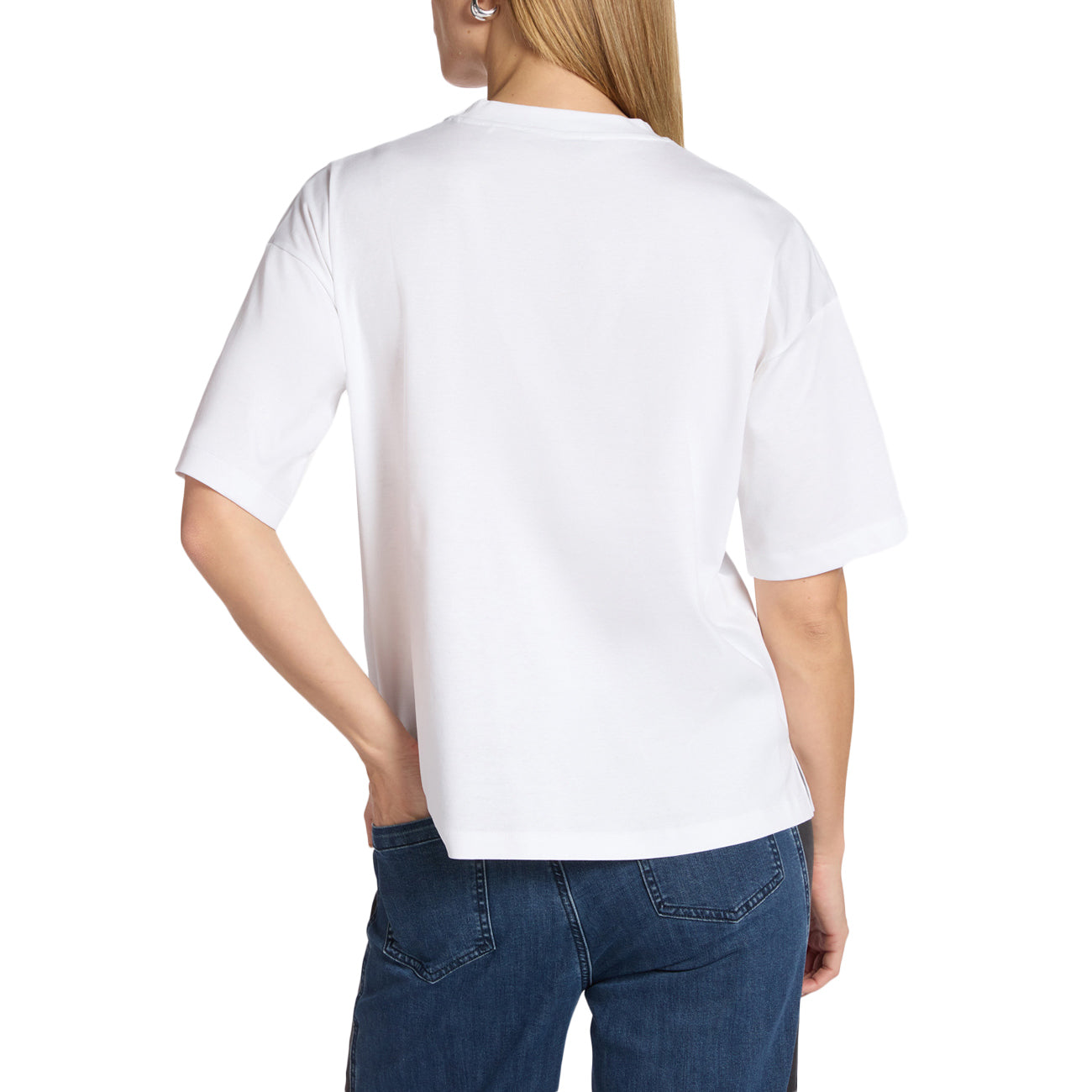 ELENA MIRO' T-shirt Con Applicazioni Monogram G065Z000583N 001 BIANCO OTTICO 