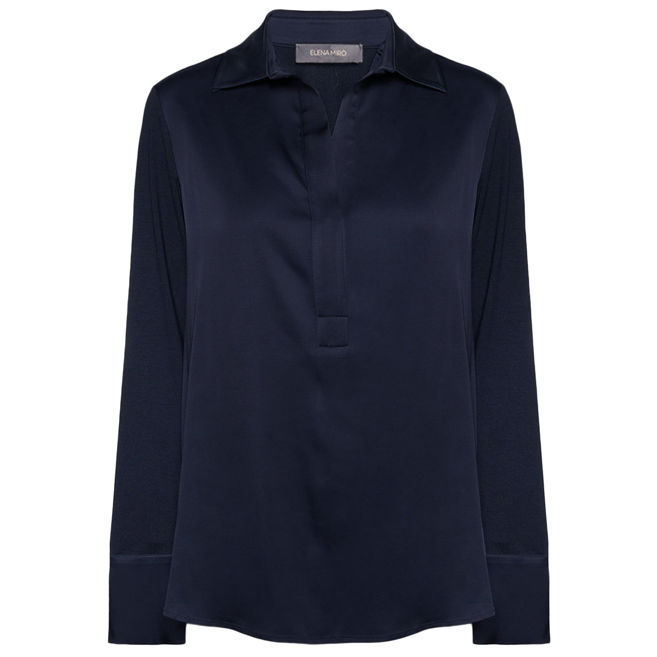ELENA MIRO' T-shirt Polo In Due Tessuti G247Z200625N 034 BLU 