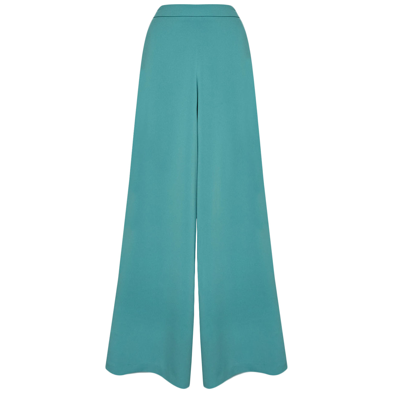 ELENA MIRO' Pantalone Palazzo In Cady P194P000441N B5 GREEN WATER 