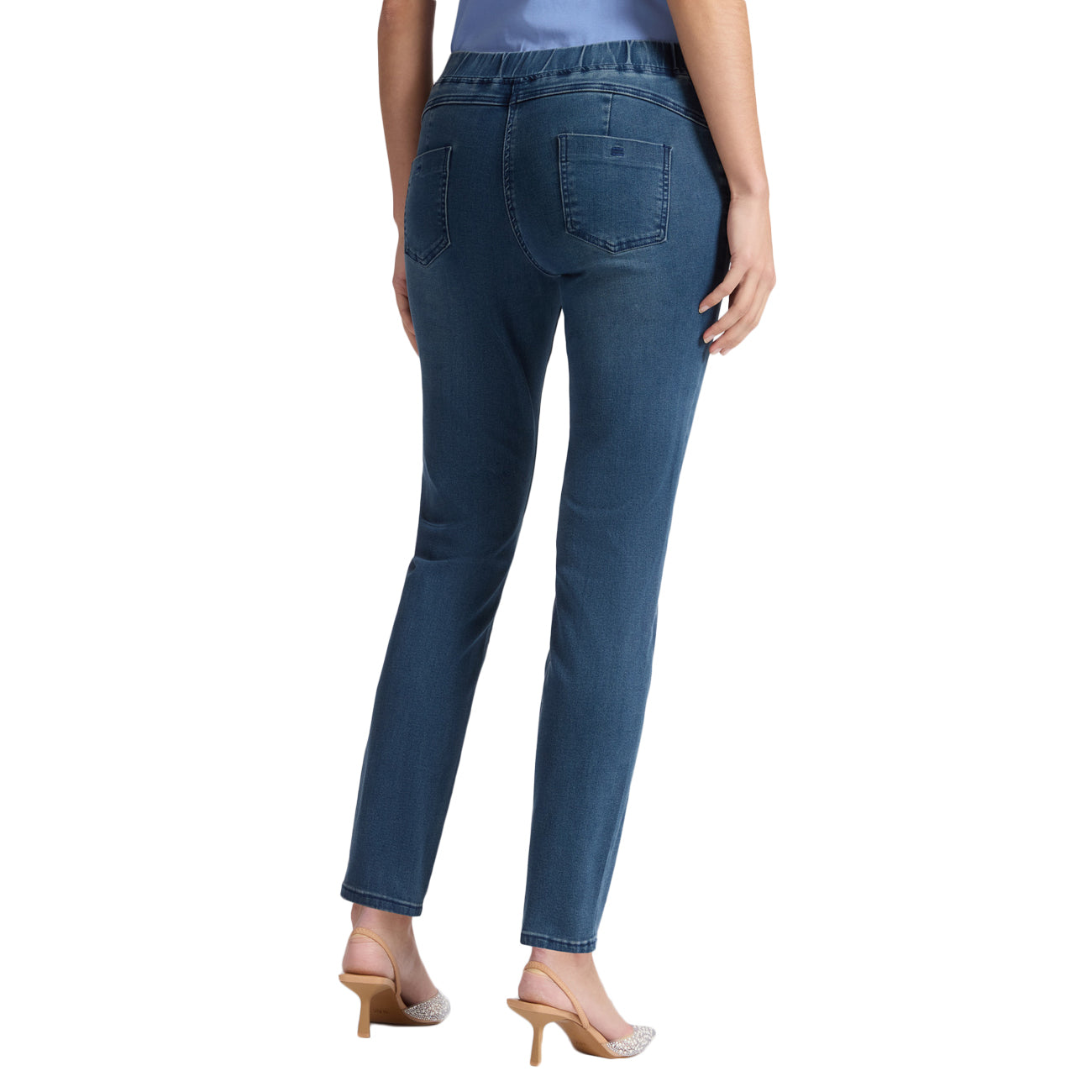 ELENA MIRO' Jeggings, "Pat" P442P300437N 0H4 BLU MEDIO 