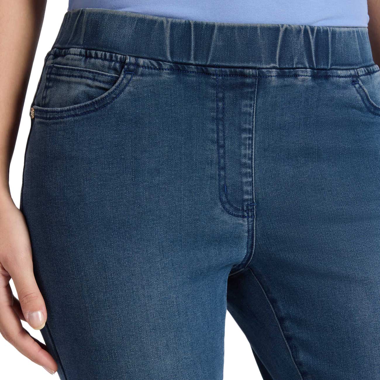 ELENA MIRO' Jeggings, "Pat" P442P300437N 0H4 BLU MEDIO 