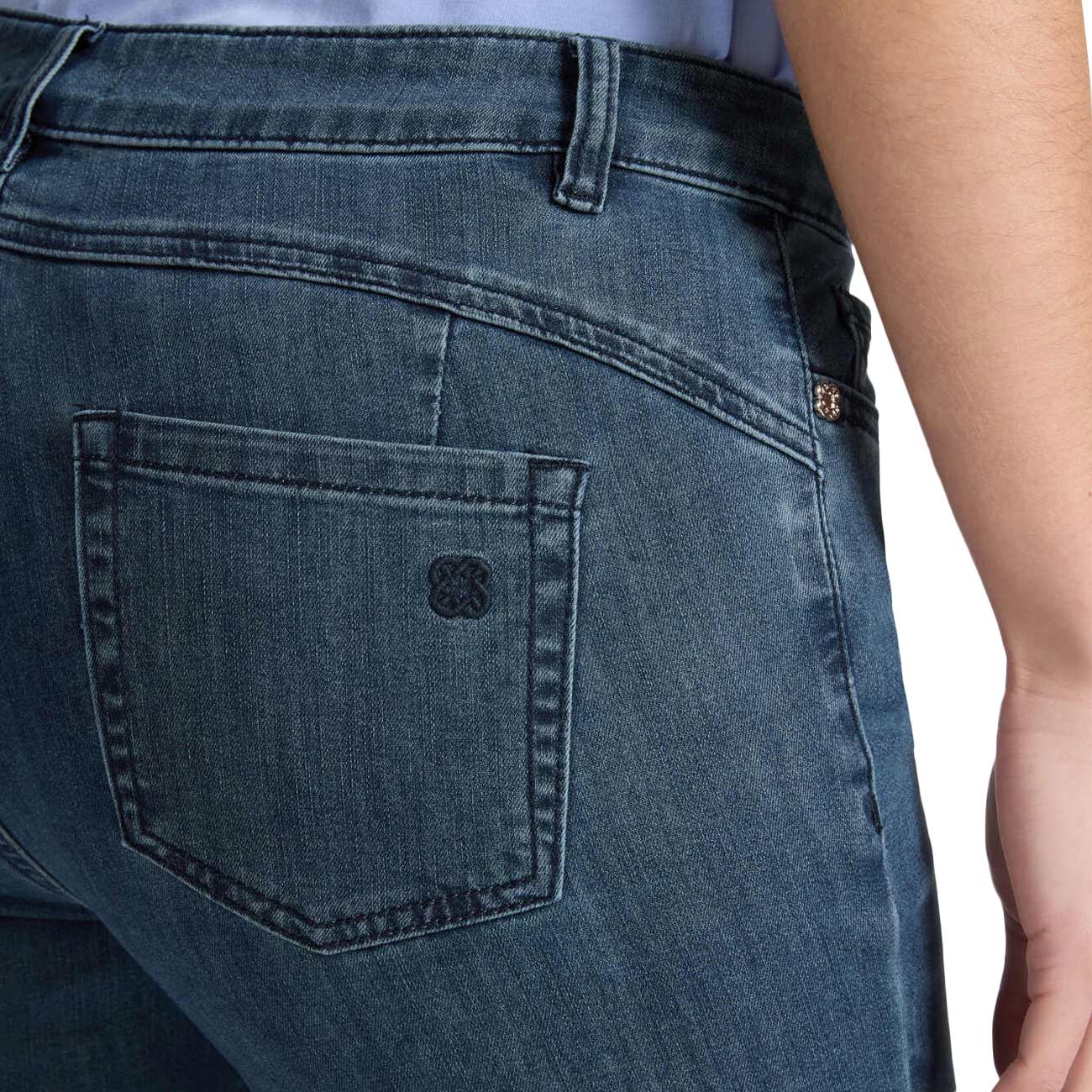 ELENA MIRO' Jeans 5 Tasche Kick Flare, "Florence" P526P000408N 034 BLU SCURO 