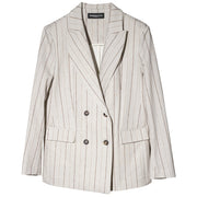 GOODMATCH Blazer Doppiopetto Gessato AB5130 G07 BEIGE PINSTRIPE 