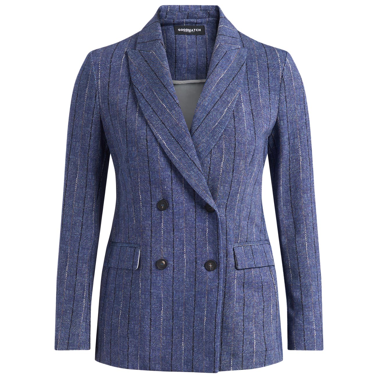 GOODMATCH Blazer Doppiopetto Gessato AB5130 G78 BLUE PINSTRIPE 