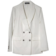 GOODMATCH Blazer Doppiopetto In Drill Di Cotone Stretch AB5135 U01 WHITE 