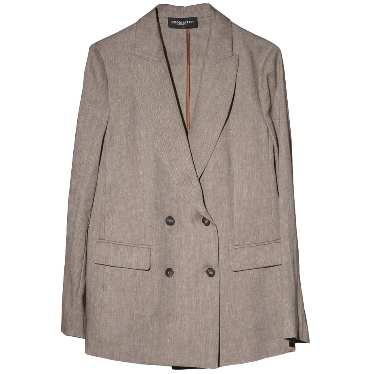 GOODMATCH Blazer Doppiopetto AB5151 Z19 BROWN HERRINGBONE 