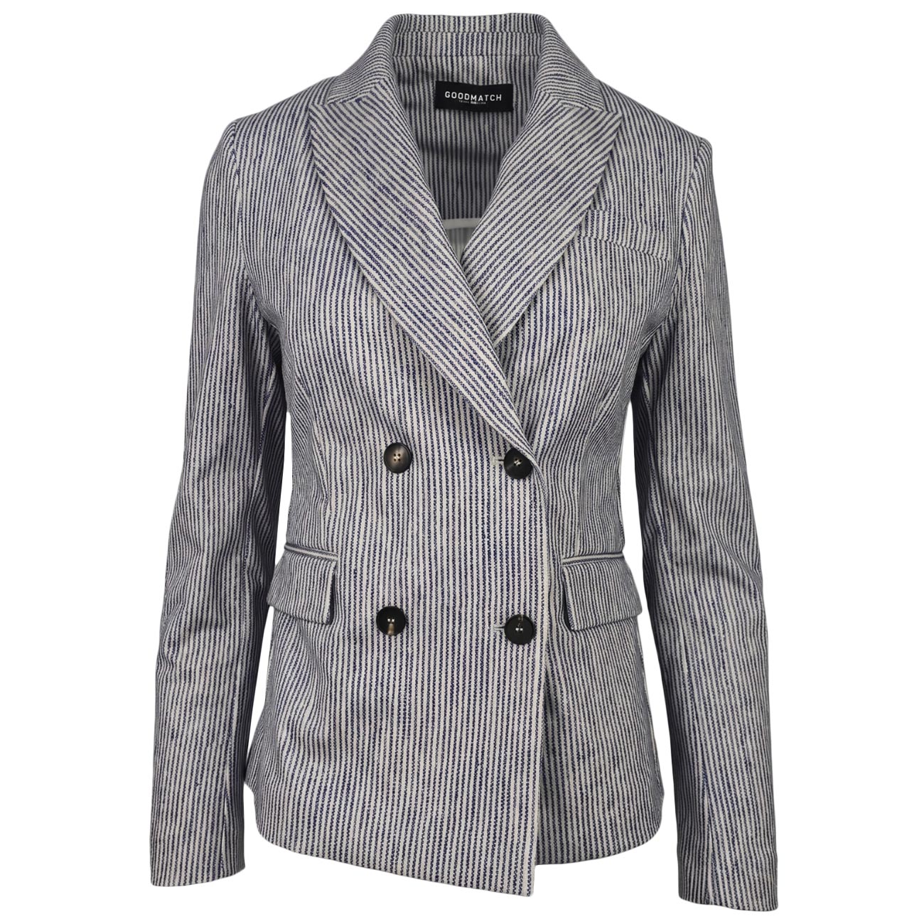 GOODMATCH Blazer Doppiopetto Boxy Rigato AB7431 R76 BLUE STRIPES 