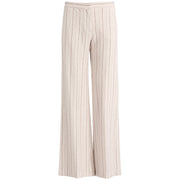 GOODMATCH Pantalone Palazzo Gessato Tessuto Circolo Jersey AP0230 G07 BEIGE PINSTRIPE 