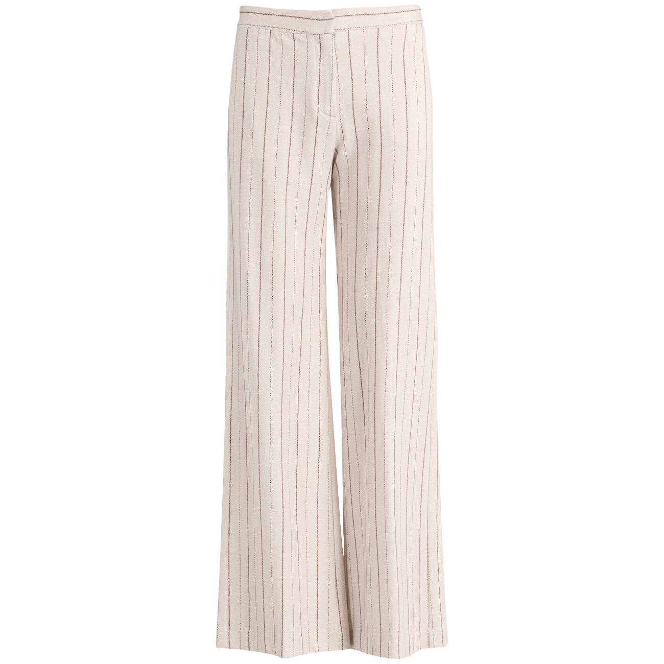 GOODMATCH Pantalone Palazzo Gessato Tessuto Circolo Jersey AP0230 G07 BEIGE PINSTRIPE 